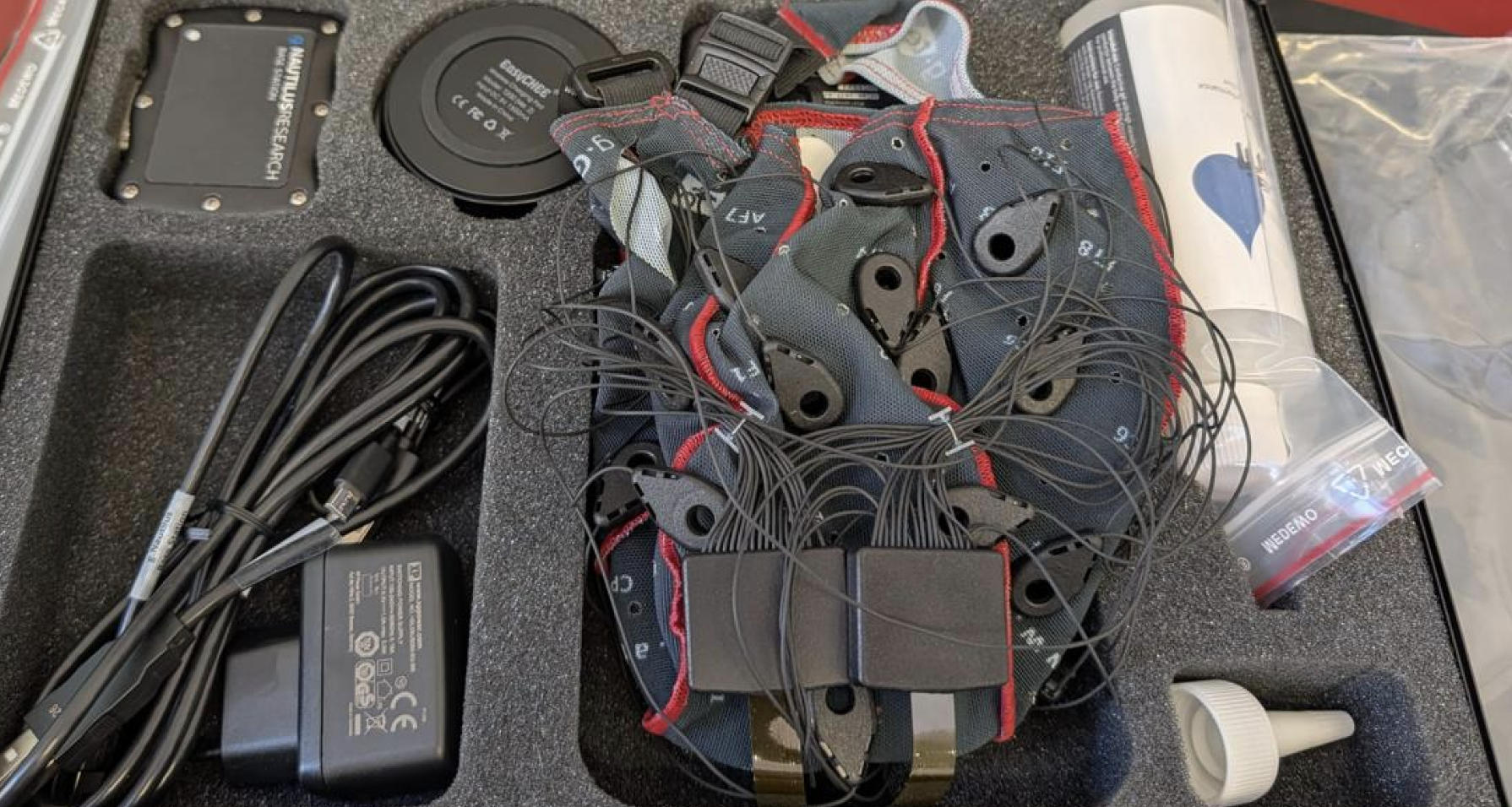 g.tec g.NAUTILUS wireless EEG system in lab