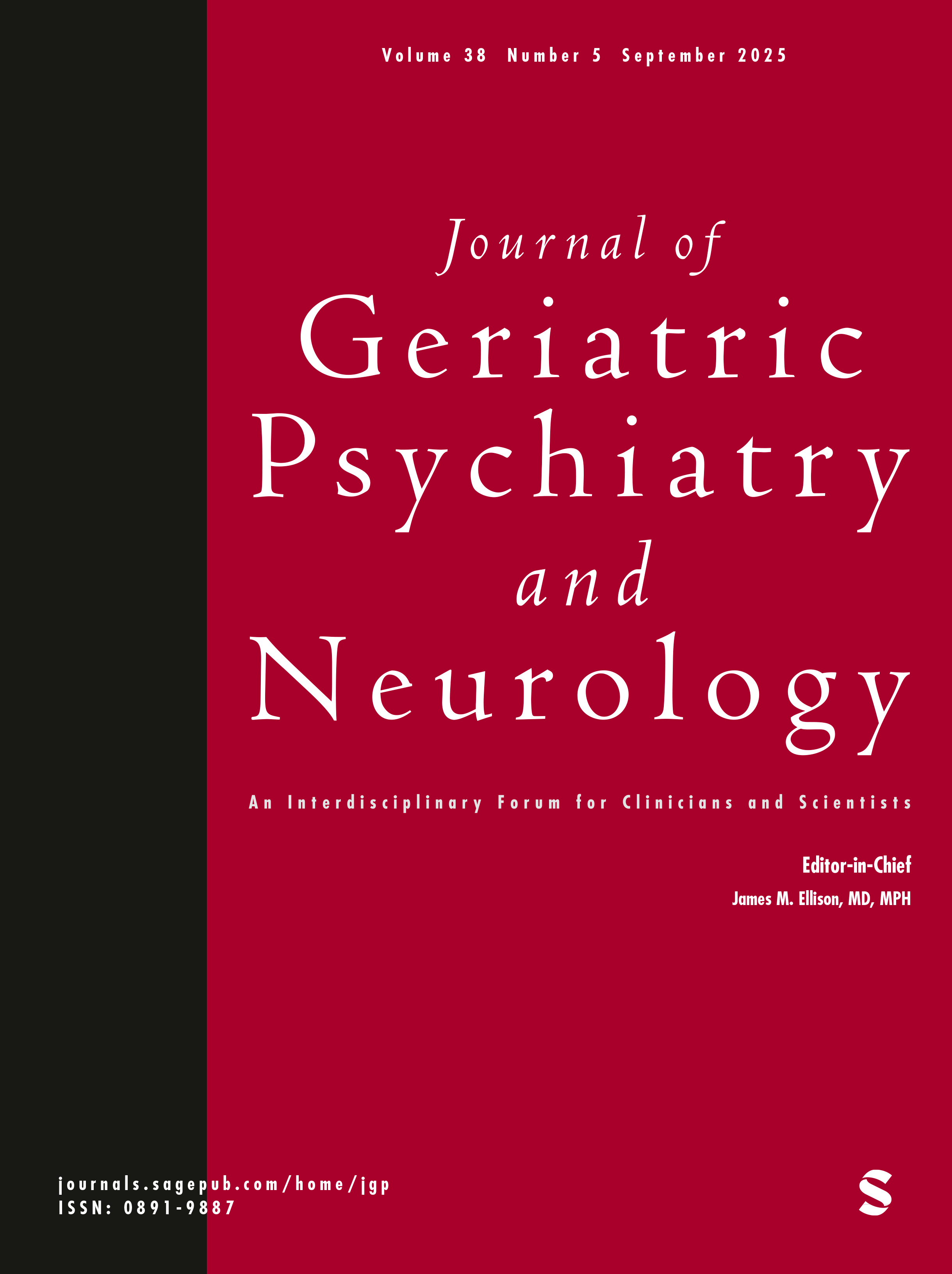 Journal of Geriatric Psychiatry and Neurology cover