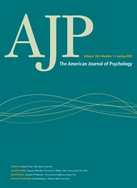 The American Journal of Psychology cover